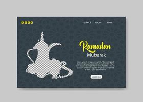 Ramadan kareem sociaal media banier en Startpagina ontwerp vector