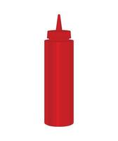 ketchup kruiderij knijpen fles, tomaat ketchup plastic dispenser houder illustratie vector