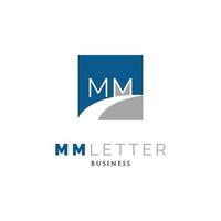 eerste brief mm icoon logo ontwerp sjabloon vector