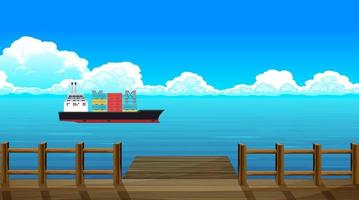 haven illustratie voor tekenfilm animatie. vector
