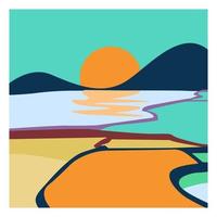 kleurrijk abstract rijst- veld- vector ontwerp