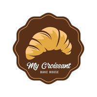 croissant vector illustratie logo ontwerp, perfect voor bakkerij winkel logo