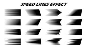 tekenfilm snelheid lijnen. hoog snelheid beweging vector