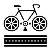 fiets rijbaan icoon stijl vector