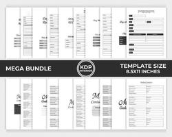 kdp interieur medisch contacten log boek, hond medisch Vermelding boek uniek bundel sjabloon ontwerp vector