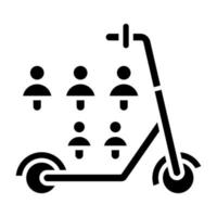 elektrisch scooter delen icoon stijl vector