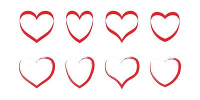 liefde logo verzameling met handschrift vector