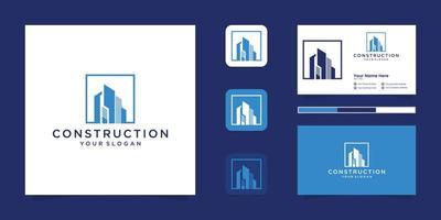 gebouw constructie logo ontwerp vector