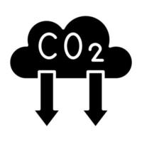 verminderen co2 uitstoot icoon stijl vector