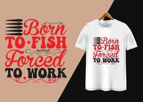 visvangst typografie t-shirt ontwerp minimalistische t-shirt ontwerp vector