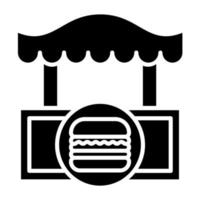 hamburger winkel icoon stijl vector