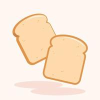 gesneden wit brood bakkerij vector illustratie