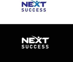 De volgende succes tekst logo sjabloon vector