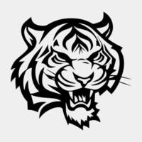 tijger hoofd tatoeëren logo mascotte ontwerp vector