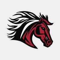 paard hoofd logo ontwerp mascotte vector
