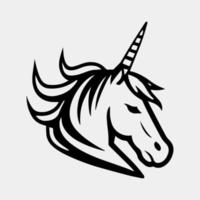 eenhoorn mascotte logo ontwerp sjabloon inspiratie, vector illustratie.