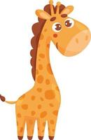 schattig dier giraffe vector