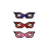 oog masker met verschillend kleur in pixel kunst stijl vector
