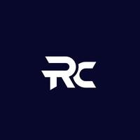 RC brieven logo ontwerp, vector