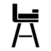 hoog stoel icoon stijl vector