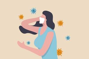 mentaal welzijn bij coronavirus covid-19 pandemie, eenzaamheid quarantaine veroorzaakt angst en emotioneel gestrest concept vector
