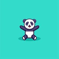 schattig panda ontwerp vector