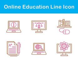 online onderwijs vector icoon reeks