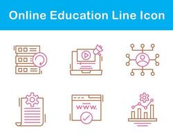 online onderwijs vector icoon reeks