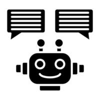 chatbot-pictogramstijl vector