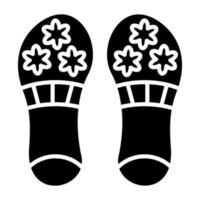 pantoffels pictogramstijl vector