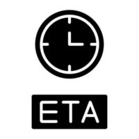 eta icoon stijl vector