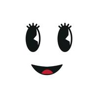 set van retro jaren '30 cartoon mascotte tekens grappige gezichten. Jaren '50, '60 oude animatie ogen en mond elementen. vintage komische glimlach sjabloon. karikaturen met vrolijke emoties. hand getekende vector clipart.