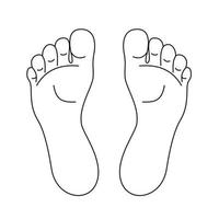 voet afdrukken icoon. vector illustratie kaal voet symbool Aan wit achtergrond.