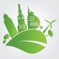 groene stad icoon vector