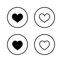liefde, hart, Leuk vinden icoon vector geïsoleerd Aan cirkel schets