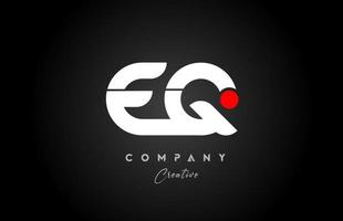 rood wit alfabet brief eq e q combinatie voor bedrijf logo. geschikt net zo logotype vector