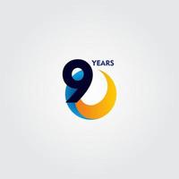 90 jaar verjaardag viering vector sjabloon ontwerp illustratie