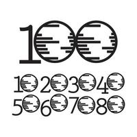 100 jaar verjaardag vector sjabloonontwerp illustratie