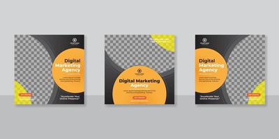 digitale zakelijke marketing sociale media postsjabloon. vector