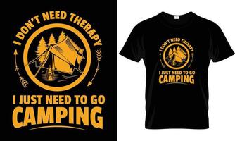 camping t-shirt ontwerp vector. vandaag voorspelling grotendeels camping. overhemd ontwerp, t overhemd ontwerp vector, kleding, avontuur, retro, berg, buitenshuis vector