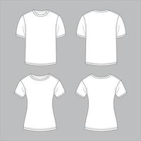 wit t-shirt schets bespotten omhoog vector