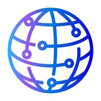 globaal ai vector icoon. symbool og neuron kunstmatig intelligentie. slim technologie logo.