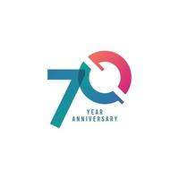 70 jaar verjaardag sjabloonontwerp vectorillustratie vector