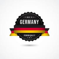 gemaakt in Duitsland premium kwaliteit label badge vector sjabloon ontwerp illustratie