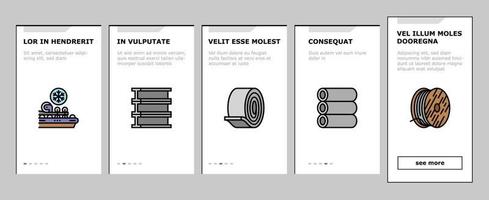 staal productie industrie metaal onboarding pictogrammen reeks vector