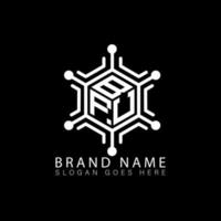 bfu creatief technologie monogram initialen brief logo concept. aoe uniek modern vlak abstract vector veelhoek vorm brief logo.