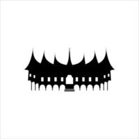traditioneel huis silhouet vector ontwerp Aan zwart en wit achtergrond
