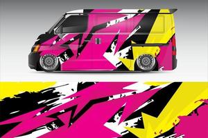 racing auto inpakken ontwerp voor voertuig vinyl stickers en automotive bedrijf sticker kleurstelling vector