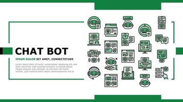 babbelen bot robot onderhoud online landen hoofd vector