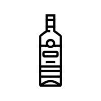 rum glas fles lijn icoon vector illustratie